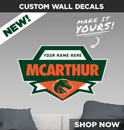 McArthur High School MUSTANGS Make It Yours: Wall Decals - Dual Banner