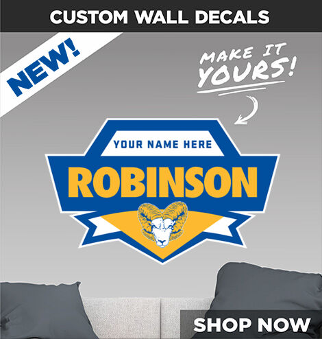 Robinson Secondary School Home of the Rams Make It Yours: Wall Decals - Dual Banner