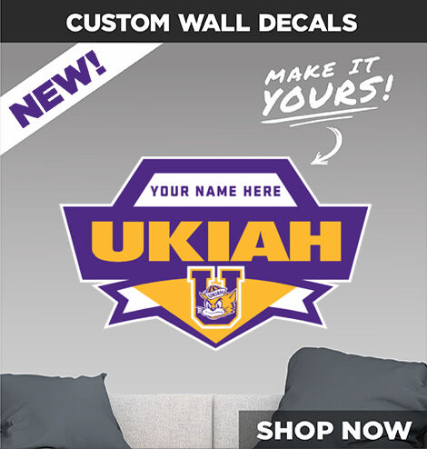 UKIAH HIGH SCHOOL WILDCATS Make It Yours: Wall Decals - Dual Banner