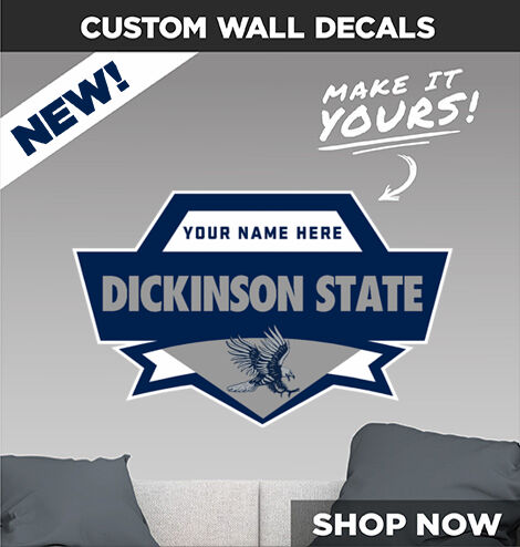 Dickinson State Blue Hawks Decal Dual Banner Banner