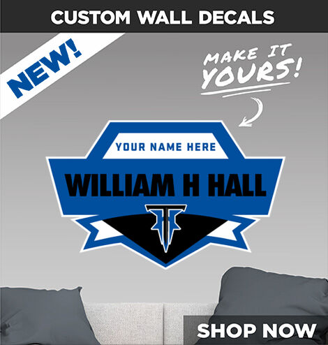 WILLIAM H HALL HIGH SCHOOL WARRIORS Decal Dual Banner Banner