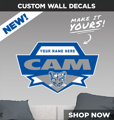 CAM HIGH SCHOOL COUGARS Make It Yours: Wall Decals - Dual Banner