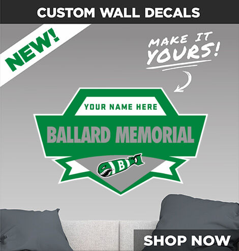 BALLARD MEMORIAL HIGH SCHOOL BOMBERS Make It Yours: Wall Decals - Dual Banner