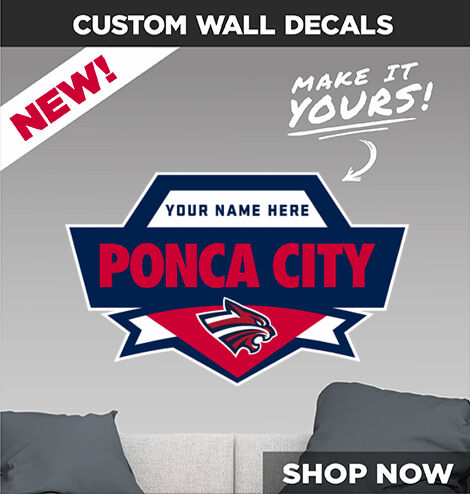 Ponca City Wildcats Decal Dual Banner Banner