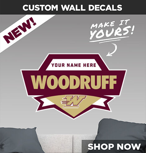 WOODRUFF HIGH SCHOOL WOLVERINES Make It Yours: Wall Decals - Dual Banner