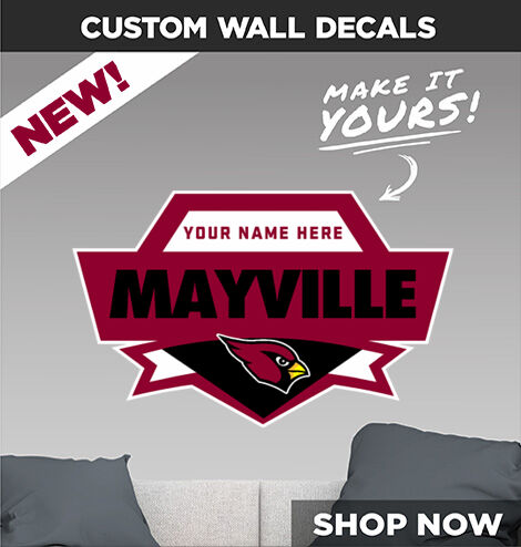 MAYVILLE HIGH SCHOOL CARDINALS Make It Yours: Wall Decals - Dual Banner