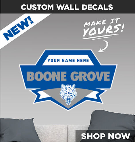 Boone Grove Wolves Make It Yours: Wall Decals - Dual Banner