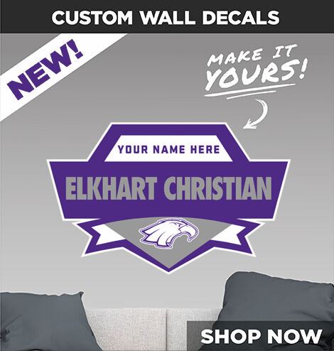 Elkhart Christian Eagles Make It Yours: Wall Decals - Dual Banner