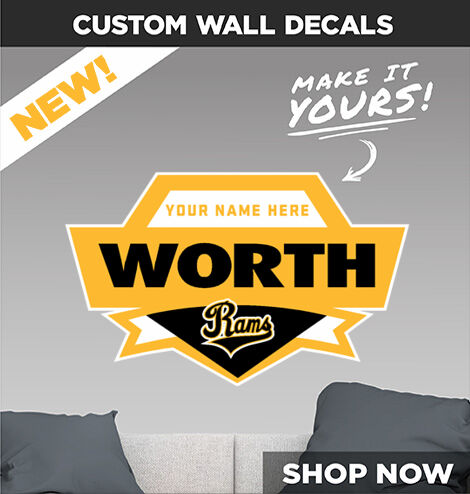 Worth Rams Make It Yours: Wall Decals - Dual Banner