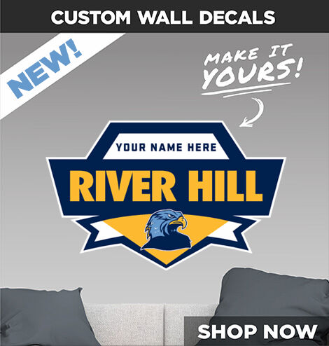 RIVER HILL HIGH SCHOOL HAWKS Make It Yours: Wall Decals - Dual Banner