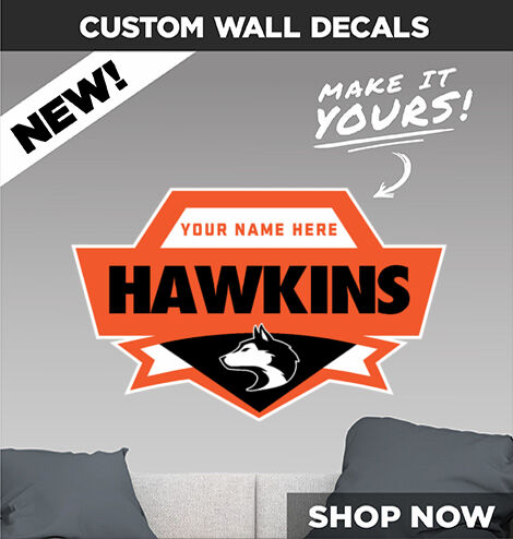 Hawkins Elementary Huskies Make It Yours: Wall Decals - Dual Banner