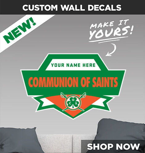 Communion of Saints School Sabres official sideline store Make It Yours: Wall Decals - Dual Banner