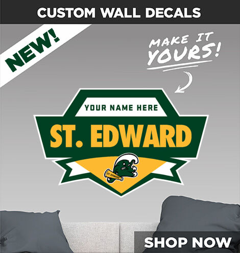 St. Edward Green Wave Make It Yours: Wall Decals - Dual Banner