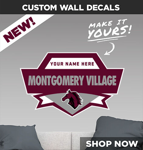 Montgomery Village Mustangs Make It Yours: Wall Decals - Dual Banner