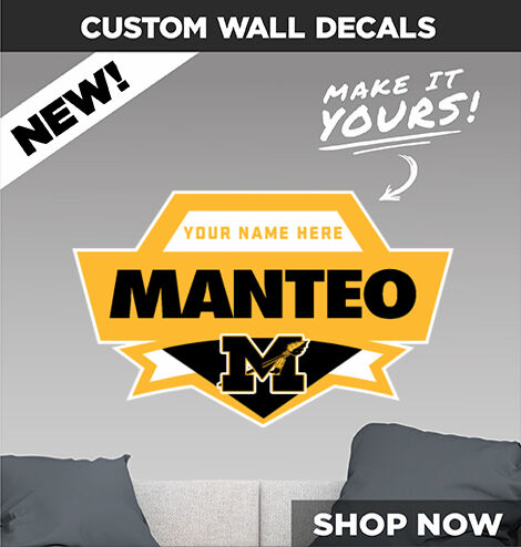 Manteo Redskins Make It Yours: Wall Decals - Dual Banner