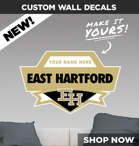 East Hartford Hornets begin. build. become. Make It Yours: Wall Decals - Dual Banner