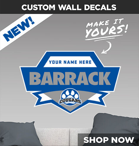 Barrack Cougars Make It Yours: Wall Decals - Dual Banner