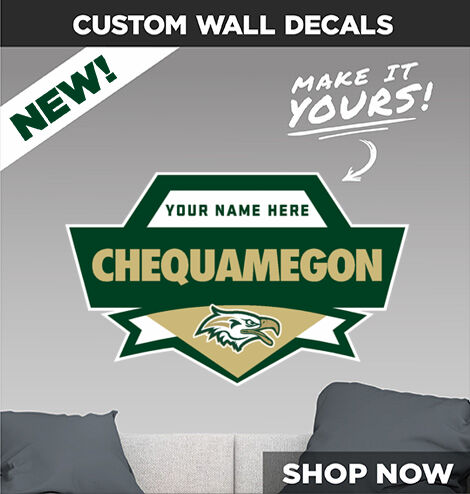 Chequamegon Screaming Eagles Make It Yours: Wall Decals - Dual Banner