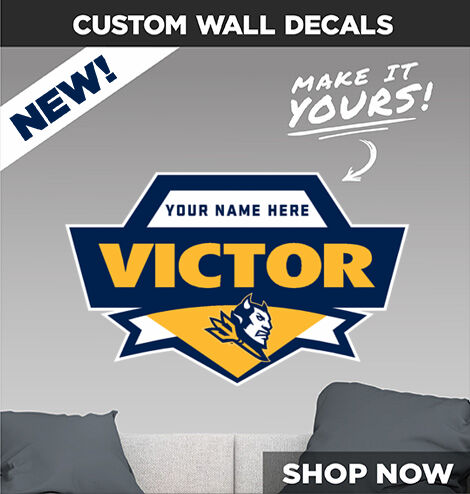 Victor Blue Devils Decal Dual Banner Banner