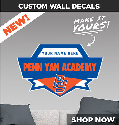 Penn Yan Academy Mustangs Make It Yours: Wall Decals - Dual Banner