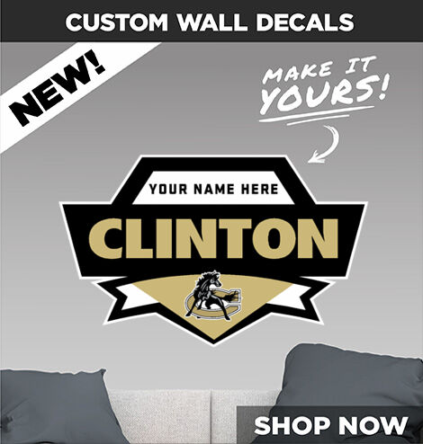 Clinton Dark Horses Decal Dual Banner Banner