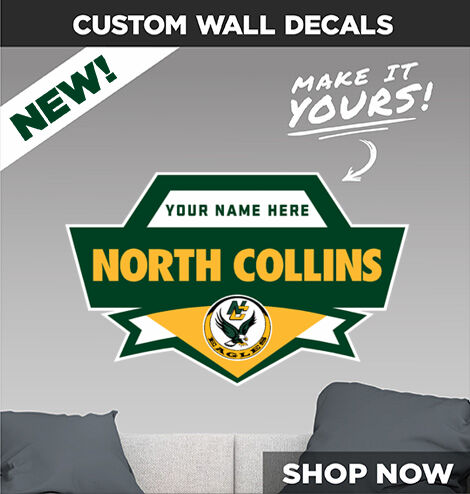 North Collins Eagles Make It Yours: Wall Decals - Dual Banner