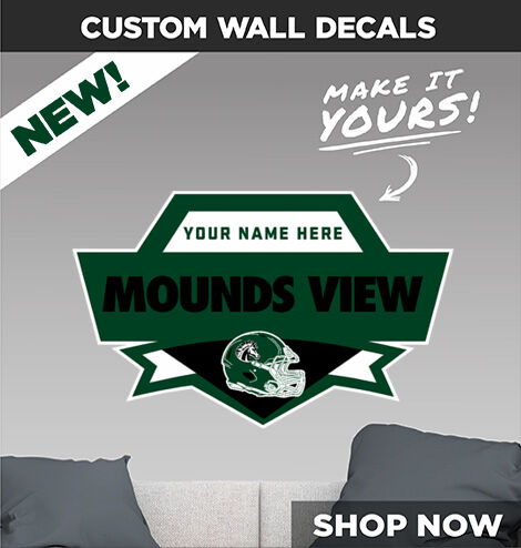 Mounds View Mustangs Decal Dual Banner Banner