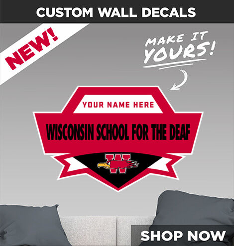 Wisconsin School For The Deaf Firebirds Decal Dual Banner Banner