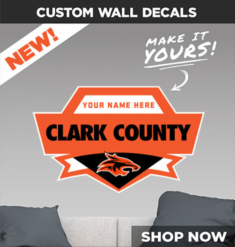 Clark County Bobcats Decal Dual Banner Banner