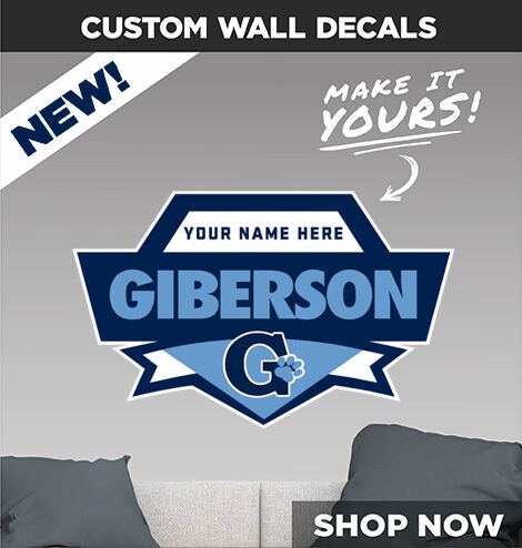 Giberson Wildcats Make It Yours: Wall Decals - Dual Banner