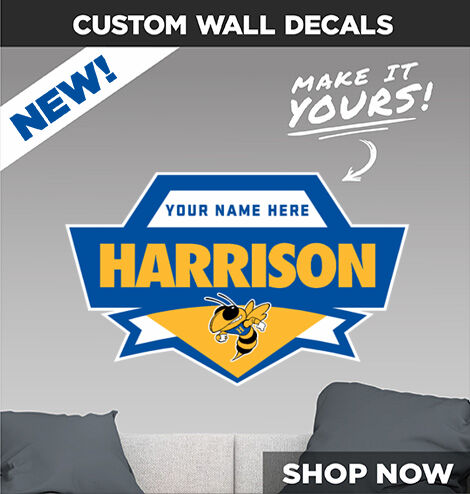 HARRISON COMMUNITY HIGH SCHOOL HORNETS Make It Yours: Wall Decals - Dual Banner