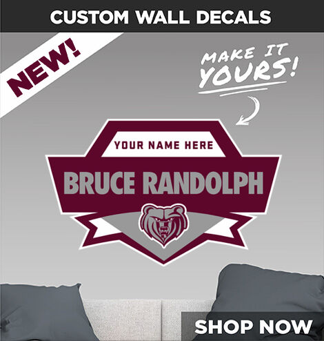 BRUCE RANDOLPH HIGH SCHOOL GRIZZLIES Make It Yours: Wall Decals - Dual Banner