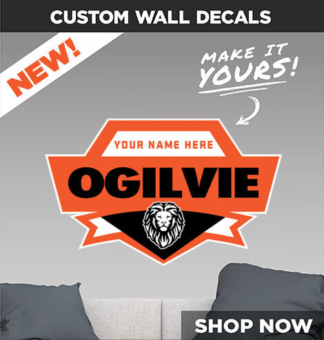 OGILVIE HIGH SCHOOL LIONS Decal Dual Banner Banner