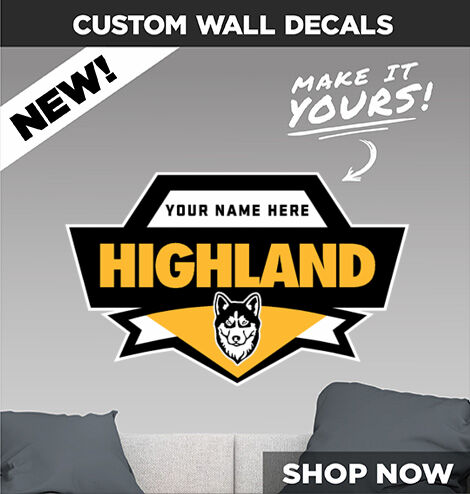 HIGHLAND HIGH SCHOOL HUSKIES Make It Yours: Wall Decals - Dual Banner