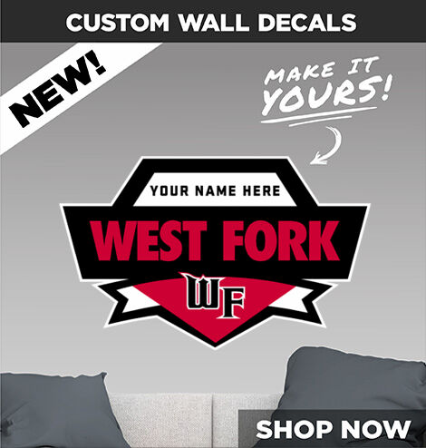 WEST FORK HIGH SCHOOL Official Store of the Warhawks Decal Dual Banner Banner