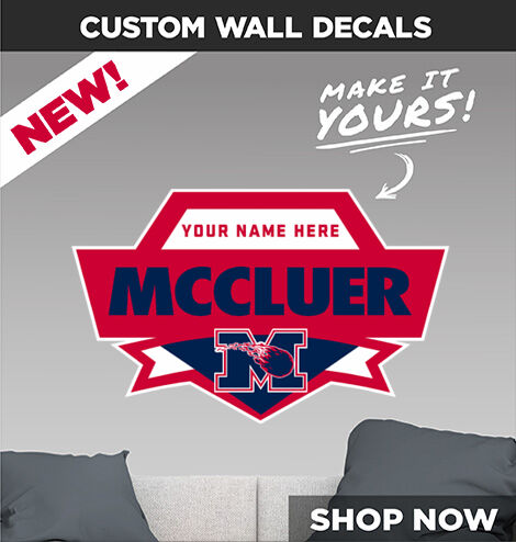MCCLUER HIGH SCHOOL COMETS Make It Yours: Wall Decals - Dual Banner