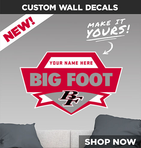 BIG FOOT HIGH SCHOOL CHIEFS Make It Yours: Wall Decals - Dual Banner