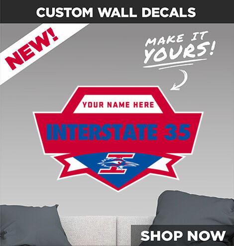INTERSTATE 35 HIGH SCHOOL ROADRUNNERS Make It Yours: Wall Decals - Dual Banner