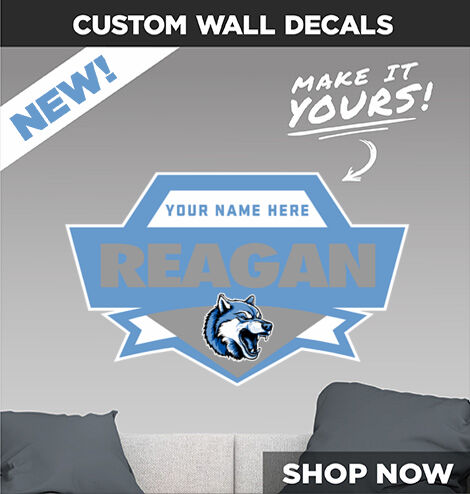 RONALD REAGAN HUSKIES The Official Online Store Make It Yours: Wall Decals - Dual Banner