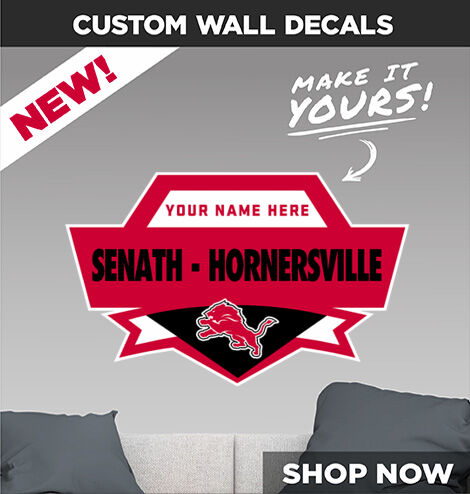 SENATH-HORNERSVILLE HIGH SCHOOL LIONS Make It Yours: Wall Decals - Dual Banner