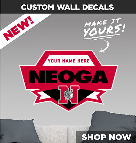 NEOGA HIGH SCHOOL INDIANS Decal Dual Banner Banner
