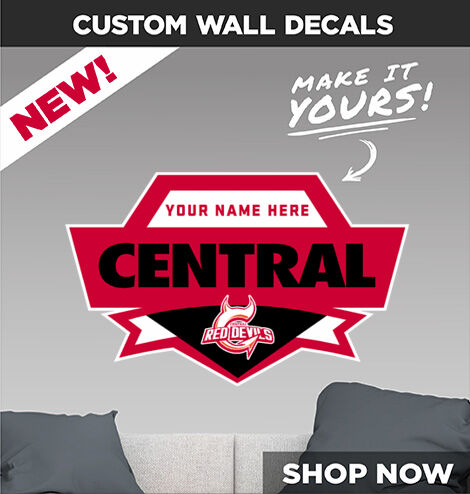 CENTRAL HIGH SCHOOL RED DEVILS Make It Yours: Wall Decals - Dual Banner
