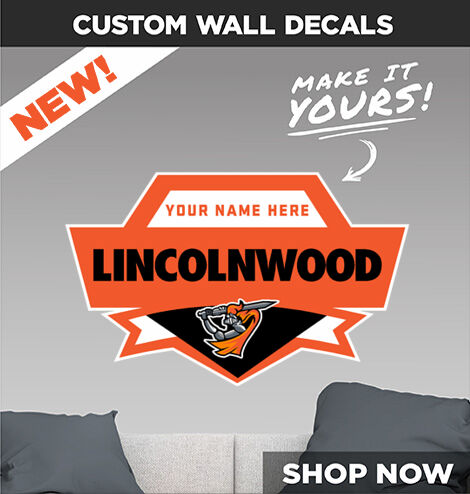 LINCOLNWOOD HIGH SCHOOL LANCERS Decal Dual Banner Banner