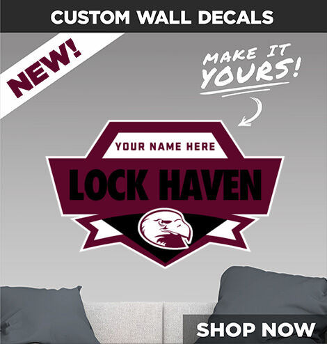 Lock Haven University Bald Eagles Make It Yours: Wall Decals - Dual Banner