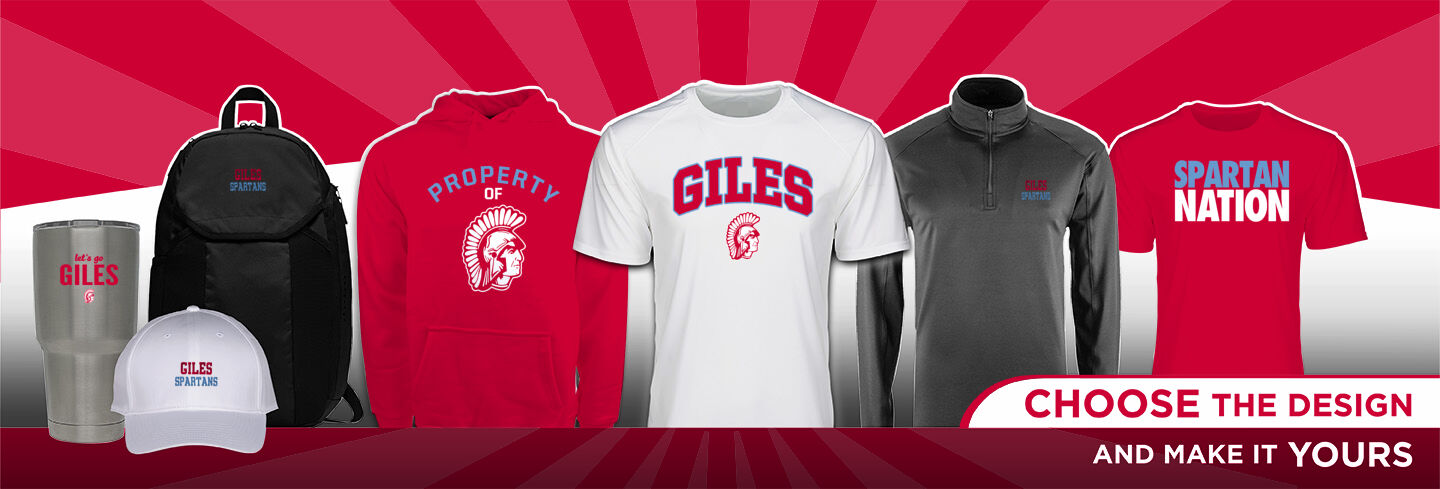 GILES HIGH SCHOOL SPARTANS No Text Hero Banner - Single Banner