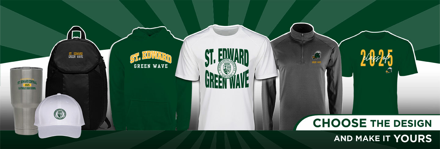 St. Edward Green Wave No Text Hero Banner - Single Banner