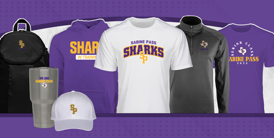 SABINE PASS HIGH SCHOOL SHARKS Primary Multi Module Banner: 2024 Q1 Banner