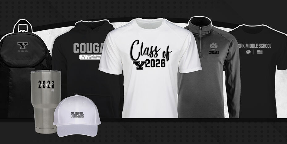 York Middle School Cougars official sideline store Primary Multi Module Banner: 2024 Q1 Banner