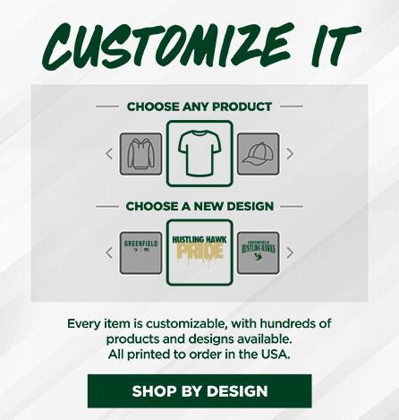 GREENFIELD HIGH SCHOOL HUSTLING HAWKS Small Multi Module Banner: 2024 Q1 - Customize It Banner