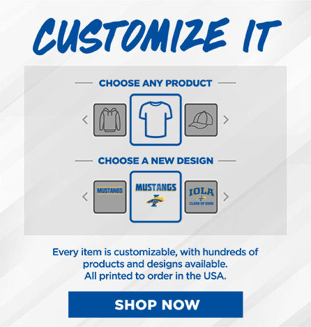 IOLA HIGH SCHOOL MUSTANGS Small Multi Module Banner: 2024 Q1 - Customize It Banner